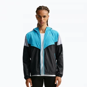 Obrázek produktu Pánská běžecká bunda Nike Impossibly Light Windrunner black / light current blue / wolf grey