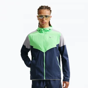 Obrázek produktu Pánská běžecká bunda Nike Impossibly Light Windrunner midnight navy / illusion green / wolf grey Námořnická modř