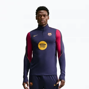 Obrázek produktu Pánská fotbalová mikina Nike FC Barcelona Strike Soccer Drill Top blackened blue / mineral yellow