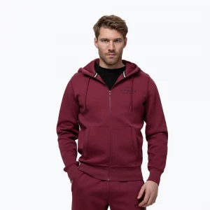 Obrázek produktu Pánská mikina Pitbull Sampson Hooded Zip Sweatshirt burgundy vínová