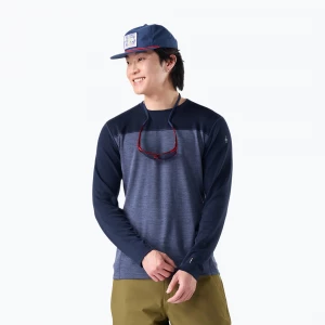 Obrázek produktu Pánská termo mikina Smartwool Classic Thermal Merino Base Layer Colorblock Crew Boxed deep navy / nightfall