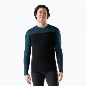 Obrázek produktu Pánská termoakční mikina Smartwool Classic Thermal Merino Base Layer Colorblock Crew Boxed twilling blue / black