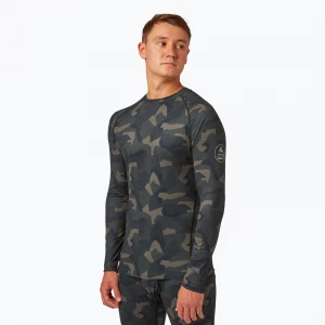 Obrázek produktu Pánská termoakční mikina Surfanic Bodyfit Limited Edition Crew Neck forest geo camo Námořnická modř