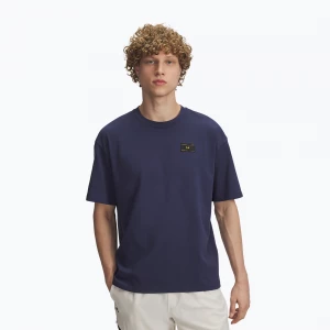 Obrázek produktu Pánská tričko Under Armour Woven Label Heavyweight washed navy / black Námořnická modř