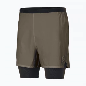 Obrázek produktu Pánské běžecké kraťasy SCOTT Hybrid Endurance Tech wood grey / black Hnědá