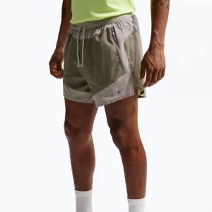 Obrázek produktu Pánské běžecké šortky Nike Stride Dri-Fit Brief-Lined 5" light army / spruce fog Hnědá