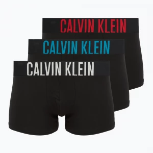 Obrázek produktu Pánské boxerky Calvin Klein 000NB3608A Trunk 3 páry černé s / oatmeal logem / černé s / age