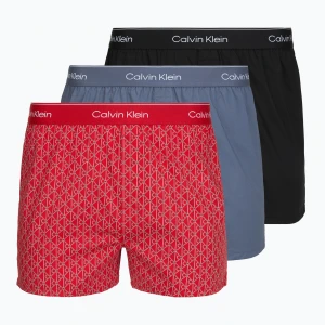 Obrázek produktu Pánské boxerky Calvin Klein LV00NB4727 Boxer Slim black / prep emblem goji berry / grisai