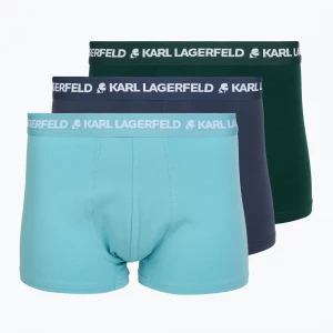Obrázek produktu Pánské boxerky KARL LAGERFELD Logo Trunk Multiband 3 páry dark sea / indigo / blue Námořnická modř