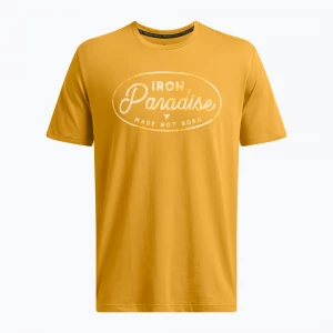 Obrázek produktu Pánské fitness tričko Under Armour Project Rock Made Not Born golden yellow / steeltown gold