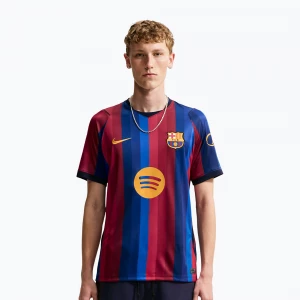 Obrázek produktu Pánské fotbalové tričko Nike FC Barcelona Dri-Fit Stadium Home deep garnet / blue void / mineral yellow