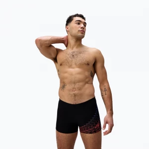 Obrázek produktu Pánské plavecké boxerky Speedo Medley Logo Aquashort black / neon coral