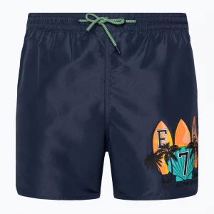Obrázek produktu Pánské plavecké šortky EA7 Emporio Armani Water Reactive Monogram Blue Navy Námořnická modř