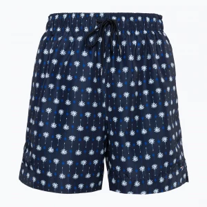Obrázek produktu Pánské plavecké šortky Tommy Hilfiger Medium Drawstring Print mini palm pattern desert sky Námořnická modř