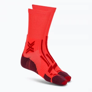 Obrázek produktu Pánské ponožky X-Socks Trailrun Perform Crew fluo red / namib red