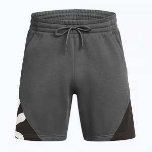 Obrázek produktu Pánské šortky Under Armour Curry Splash Fleece Short castlerock full heather / black / white clay šedá