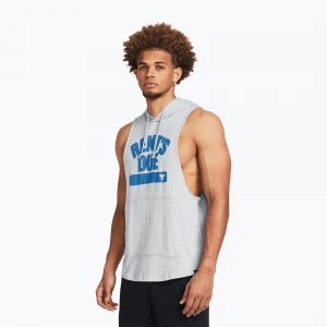 Obrázek produktu Pánské sportovní tričko longsleeve Under Armour Project Rock Rents Due HD mod gray medium heather / viral blue šedá