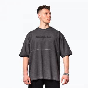 Obrázek produktu Pánské sportovní tričko NEBBIA Washed-Off Heavyweight No Shortcuts black