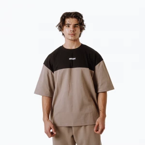 Obrázek produktu Pánské tréninkové tričko NEBBIA Power Oversize light brown ash