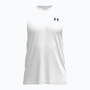 Obrázek produktu Pánské tréninkové tričko Under Armour Left Chest Cut Off Tank white / black