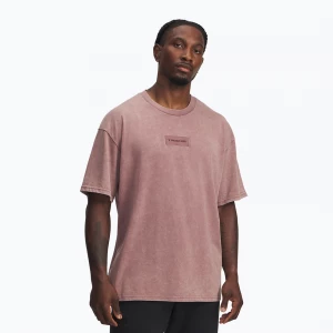Obrázek produktu Pánské tréninkové tričko Under Armour Project Rock Heavyweight Oversized maroon mist / black Růžová