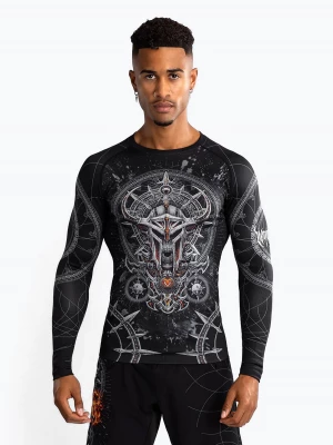 Obrázek produktu Pánské tričko longsleeve rashguard Venum Gladiator 5.0 Men'S Long Sleeve Rashguard black / silver