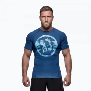 Obrázek produktu Pánské tričko na lezení Pitbull Rashguard Logo Palms blue