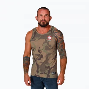 Obrázek produktu Pánské tričko na lezení Pitbull Small Hilltop Tank Top woodland camo Zelená