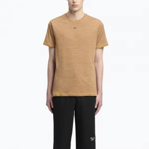 Obrázek produktu Pánské tričko Reebok Id Train Melange Tech Tee electric amber Hnědá