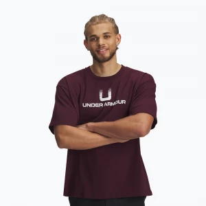 Obrázek produktu Pánské tričko Under Armour Logo Heayweight dark maroon / white