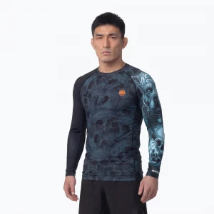 Obrázek produktu Pánský rashguard s dlouhým rukávem Pitbull Guardian Angel Rashguard black Modrá