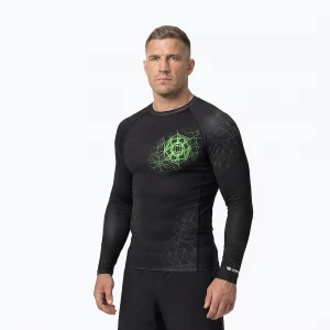 Obrázek produktu Pánský rashguard s dlouhým rukávem Pitbull Ray Rashguard fluo green Černá