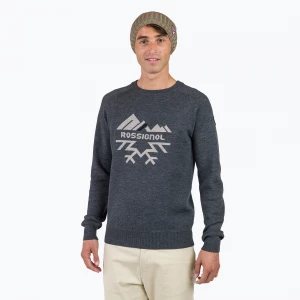 Obrázek produktu Pánský svetr Rossignol Jacquard Crew Neck onyx grey