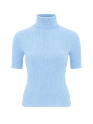 Obrázek produktu PANTHEROAR Svetr 'High Neck Short Sleeve Top' světlemodrá