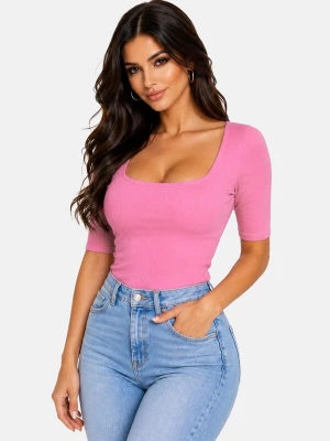 Obrázek produktu PANTHEROAR Tričko 'Caro Neck Short Sleeve Top' pink