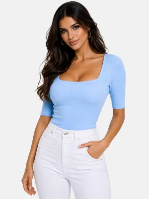 Obrázek produktu PANTHEROAR Tričko 'Caro Neck Short Sleeve Top' světlemodrá