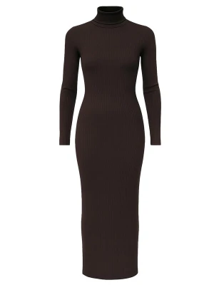 Obrázek produktu PANTHEROAR Úpletové šaty 'High Neck Long Dress' tmavě hnědá