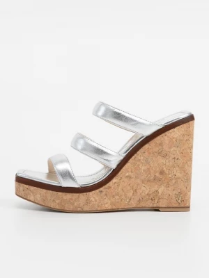 Obrázek produktu Pantofle na podpatku Jimmy Choo stříbrná barva