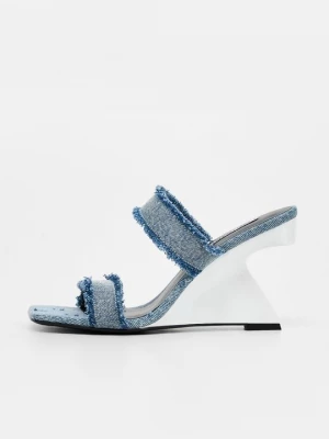 Obrázek produktu Pantofle na podpatku KARL LAGERFELD modrý denim