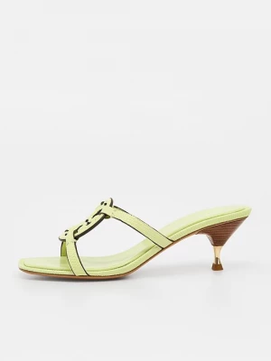 Obrázek produktu Pantofle na podpatku Tory Burch světle zelená