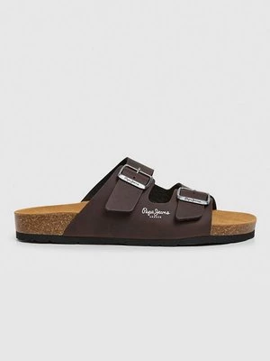 Obrázek produktu Pantofle Pepe Jeans tmavě hnědá