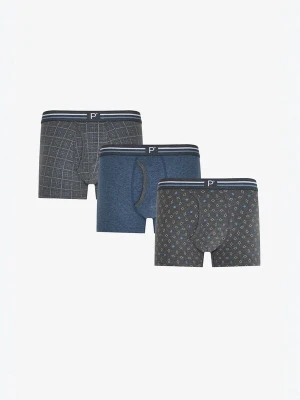 Obrázek produktu Penti Boxerky 'PENTI Herren Blend gestreifte Boxershorts' tmavě šedá