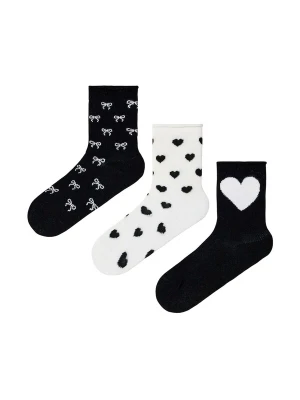 Obrázek produktu Penti Ponožky 'PENTI Love Bows Bow 4er-Pack Knöchelsocken' černá / bílá
