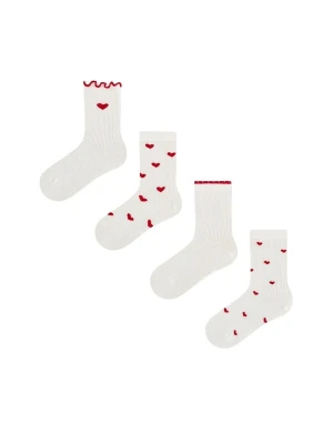 Obrázek produktu Penti Ponožky 'PENTI Mädchen-Herz Baumwoll 2er-Pack Socken' bílá