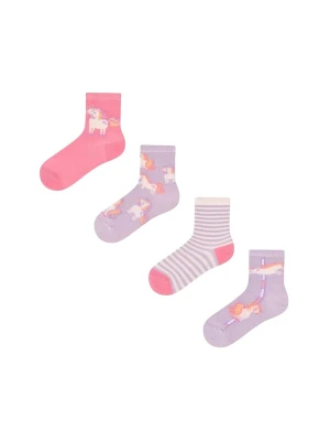 Obrázek produktu Penti Ponožky 'PENTI Mädchen Unicorn Carousel Baumwoll-Doppel-Sneakersocken' mix barev