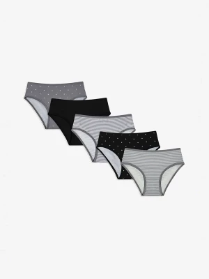 Obrázek produktu Penti Spodní prádlo 'PENTI Mädchen Slips mit Sternenmuster 5er-Pack' černá / bílá