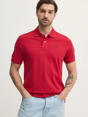 Obrázek produktu Pepe Jeans Bavlněné polo tričko Pepe Jeans ESSENTIAL POLO CONTRAST LOGO červená