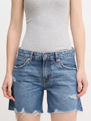 Obrázek produktu Pepe Jeans Bavlněné riflové kraťasy REGULAR SHORT MW DISTRESSED modrá