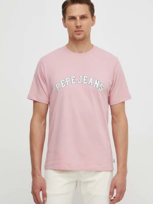 Obrázek produktu Pepe Jeans Bavlněné tričko Pepe Jeans CLEMENT růžová