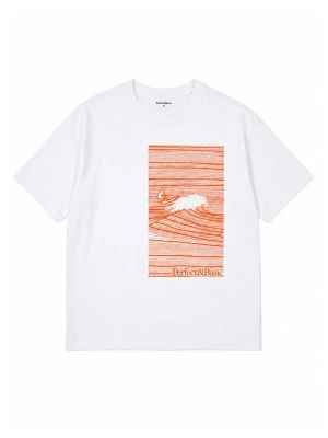 Obrázek produktu Perfect&Basic Trikot 'Oversize Unisex - Wave Flock Tee' oranžová